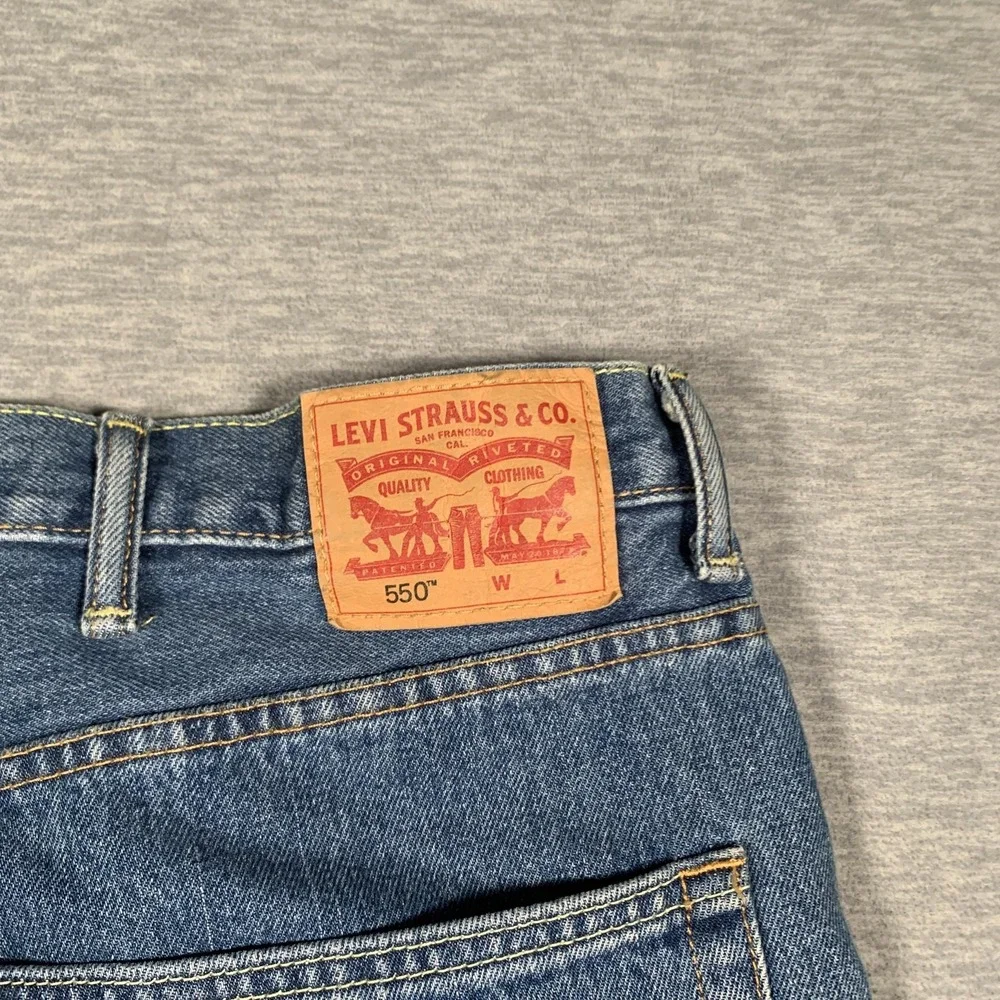 Levis 550‎ Jeans Mens 50x32 Blue Denim Relaxed Tapered Leg Comfort Fit Pants